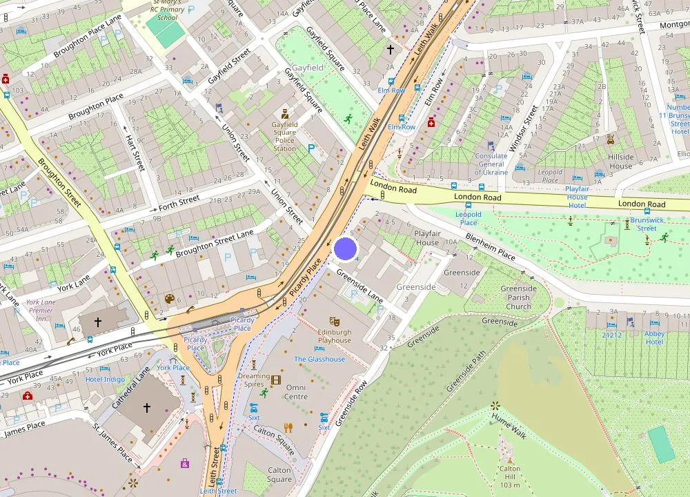 Map: Courtyard by Marriott Edinburgh